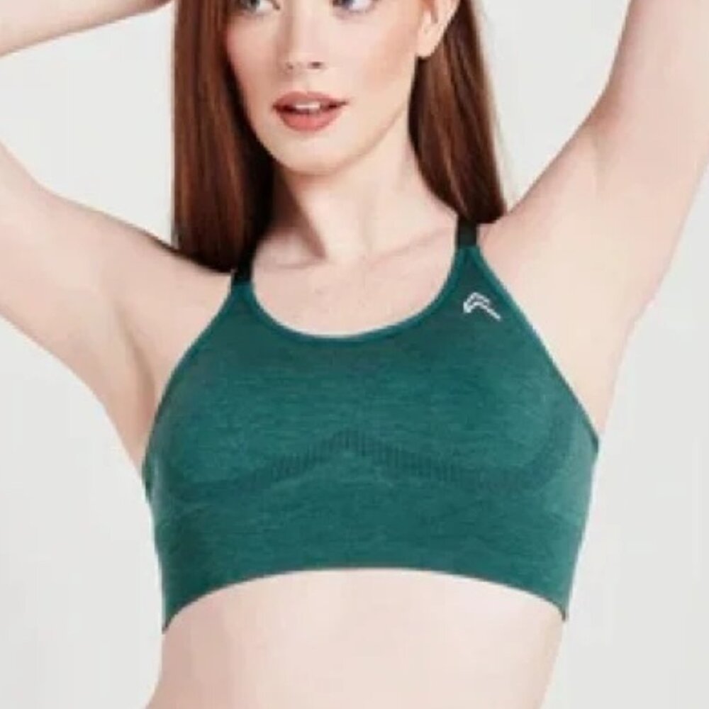 New Oner Active Classic Seamless Sports Bra Adjustable Straps in Mineral Marl